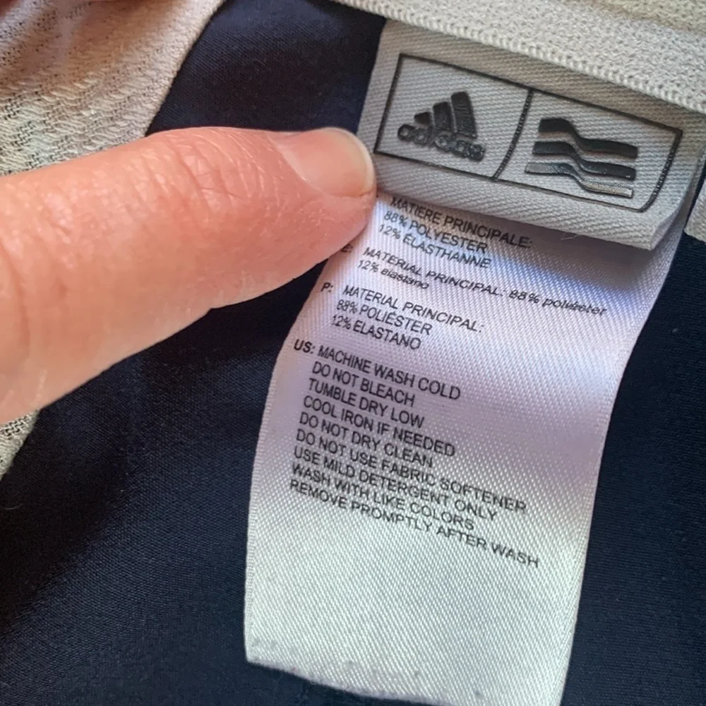 Adidas sz 35x34 navy blue pants